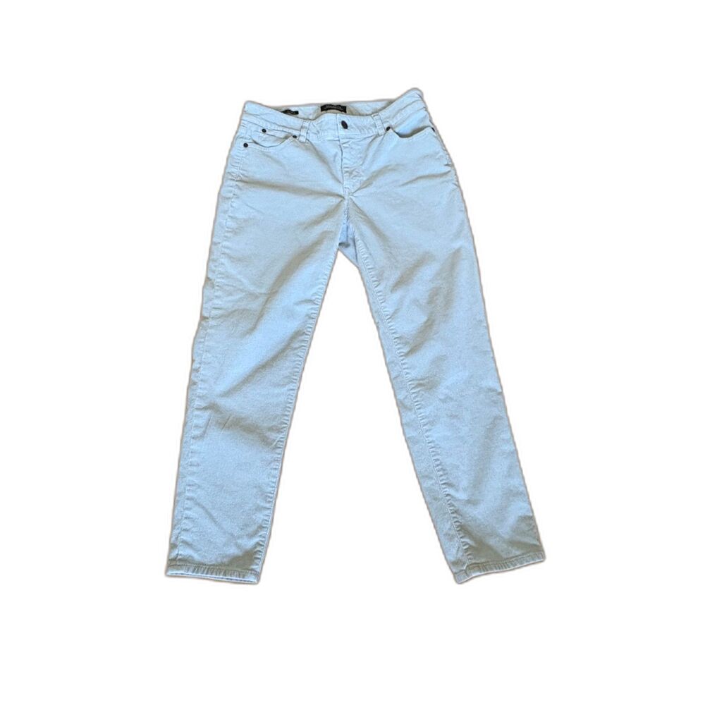 Talbots Flawless Five Pocket Pastel Blue Boyfriend Corduroy Pants 8P Coastal